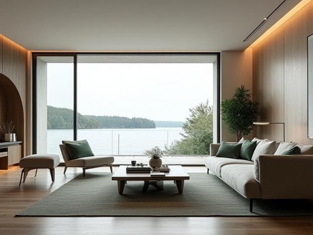 Interiørdesign i en moderne villa på Bygdøy, Oslo